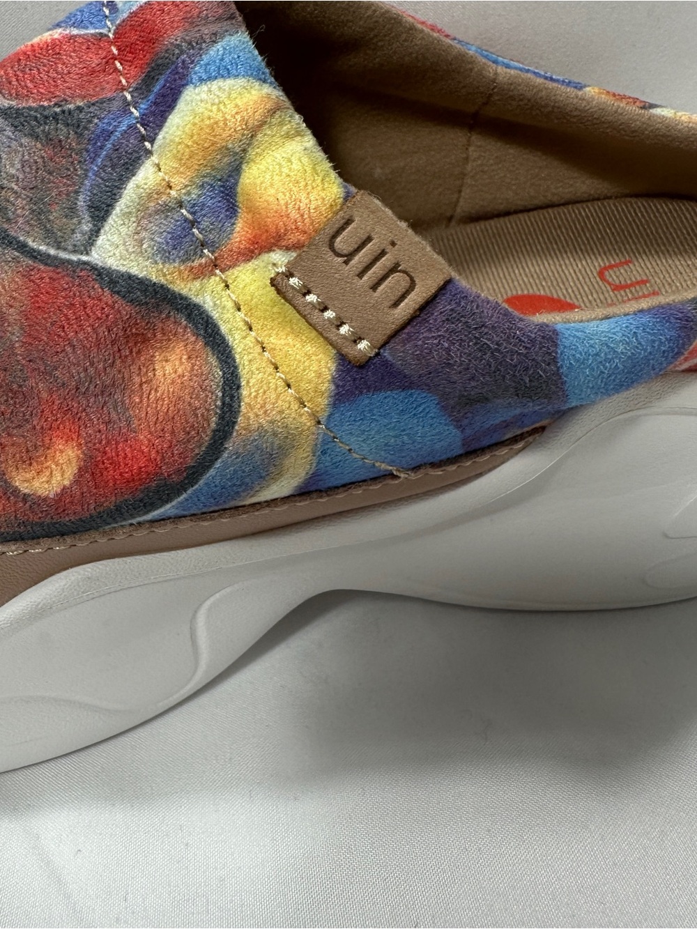 UIN Dye-Misty Art Print Slip On Colorful Canvas Casual Comfort Shoes Womens Sz 8 - Picture 11 of 15